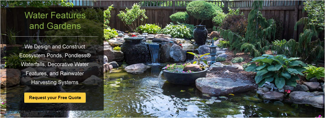 Water Features Waterfalls Ponds Rainwater Systems
